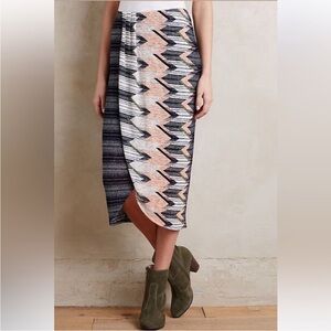 Anthropologie Maeve Plata Chevron Skirt Size Small